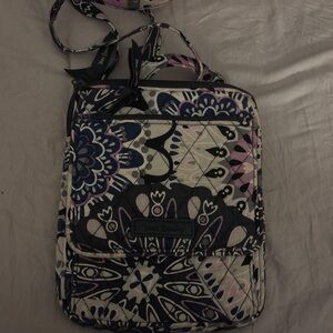 Vera Bradley Navy, Purple & Cream Quilted Crossbody Bag